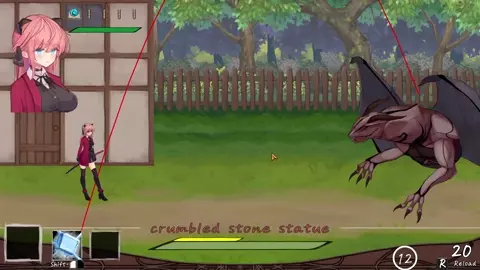 Vivi and the magical island - Vivi attacked by ancient gargoyle.