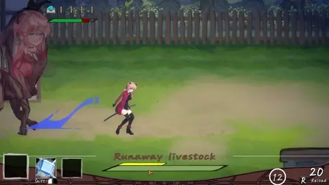 Vivi and the magical island - Vivi attacked by cow livestock.