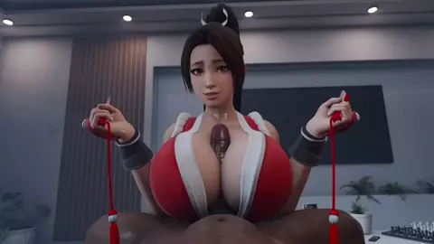 Mai makes good use of her best assets.(black) [4k][Laosduude]