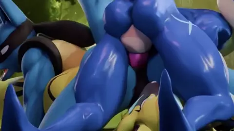 BIG CUMpilation of LUCARIO PMV