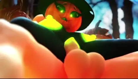 Pumpkin Girl gets her pussy pumpkin pied