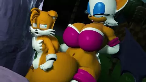 Rouge fucking Tails from behind