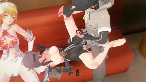 snowbreak haru get adjutant cream pie on fenny leg