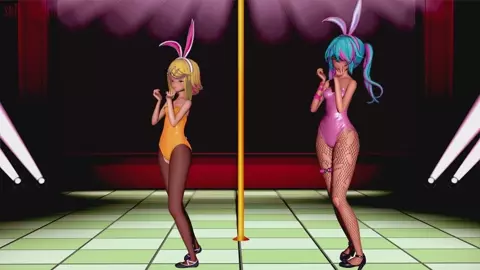 Miku & Rin - Rabbit Hole - Dance and sex