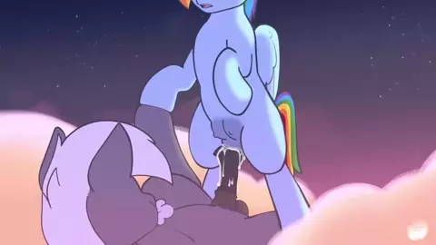 Storytellerdraw - Rainbow Dash Riding Tempest Streamrider Loop