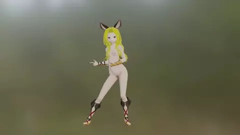 Scathacha GBF Hentai Nude Pokedance Song NSFW MMD 3D Blonde Hair