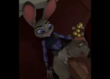 Deadpool gives Judy Hopps Maximum effort