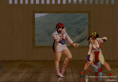 Futanari Shermie GB new missionary (Hands behind head added)