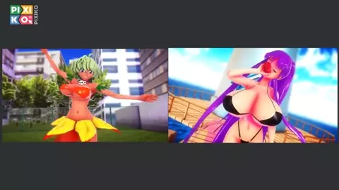 kirika misono and mii dual giantess growth