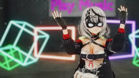 Cute orca Chloe takes everything off