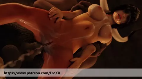 Deep, bulging assfuck with horsecock