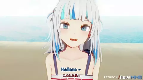 Gura likes to Tease [RaveMMD]