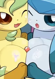 Leafeon & Glaceon Double Paizuri