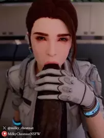 Hailey practices her head game on a BIG black target. [MilkyChestnutNSFW]