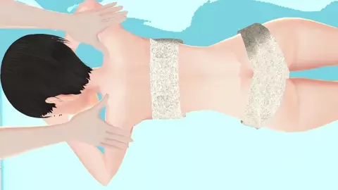 Leo Anime girl got a erotic massage.