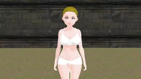 【Emma】Blonde girl shows off her tits in a slideshow videos.