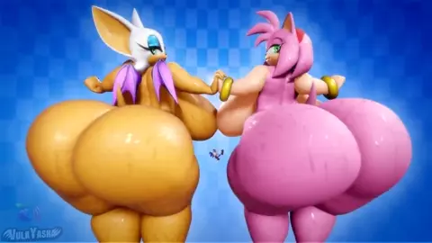 Rouge & Amy Ass Clapping Sonic