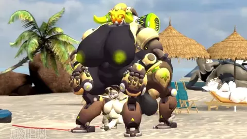 Judy Hopps and Orisa's Futa Beach Fun