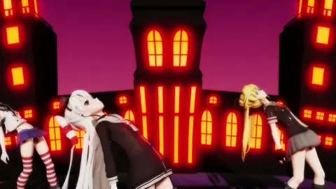 Shimakaze, Amatsukaze & Abukuma - Happy Halloween [MMD R18] V5859