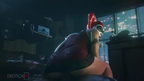 Harley was feeling anxious.(black +lingerie) [VGErotica]