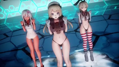 Shimakaze, Ro500 & Jervis - 2020instillation [MMD R18] ShamuMMD