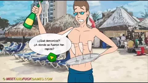 Busty family Cheer Squad 3 Beach Day en Español