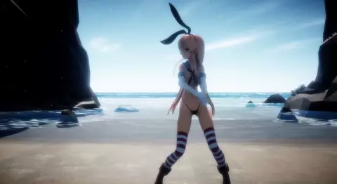 Shimakaze - Marine Bloomin [MMD R18] Rangu Yamada