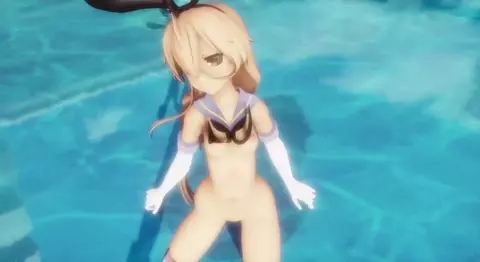 Shimakaze - Hentai Dance [MMD R18] Rangu Yamada
