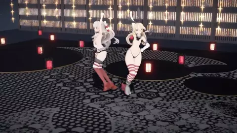 Shimakaze & Amatsukaze - Hand in Hand [MMD R18] MofuMofu