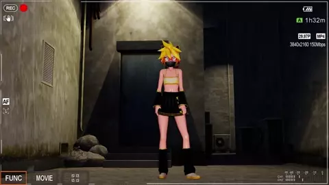 [MMD] Len - Savage [Midnight Femboy Cam Strip]