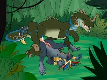 Lizardman and his mount