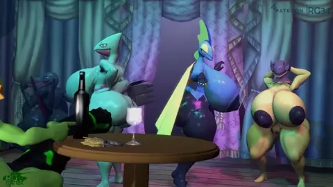 Big dick Mudkip in the "Lucky Tail Lizard" club!