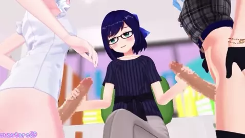 Vtuber double handjob [Suzutaro3D]