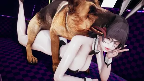 Bunny girl mating with dog