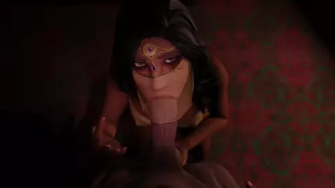 Ana Amari's Harem Blowjob [Lubo514]