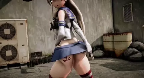 Shimakaze is eager to have sex in public places [R18] Taka84