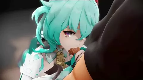 Ganyu Blowjob Genshin Impact Hentai Hard Oral Sex MMD 3D All Colors Compilation