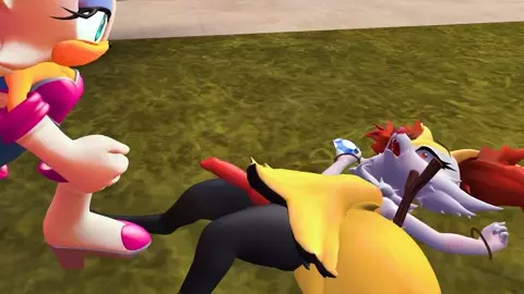 Rouge ballbusts Braixen by FanKOK