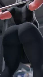 Suffocating under Mavis' fat cock while she does barbell squats