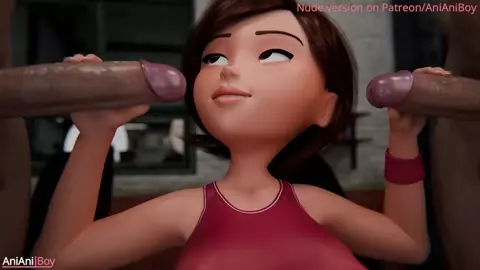 Helen Parr - blowjob and creampie