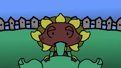 One horny Peashooter getting fucked by Sunflower!