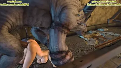 Kasumi pinned down and fucked by a Massive Monster