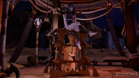 xal'atath and some blood elf girl  [world of warcraft] (BrainDead)