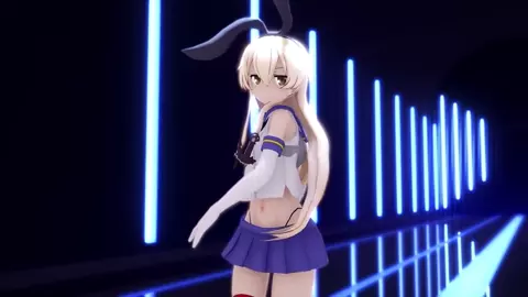 Shimakaze - MAGO (striptease) [MMD R18] Hickan