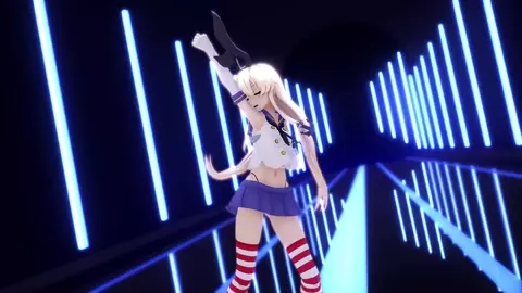 Shimakaze - MAGO (striptease) [MMD R18] Hickan