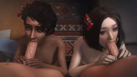 Clementine & Lyla Park Group Sex 2