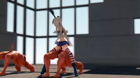 Shimakaze - ELECT (cowgirl) [MMD R18] Carbonized Eye