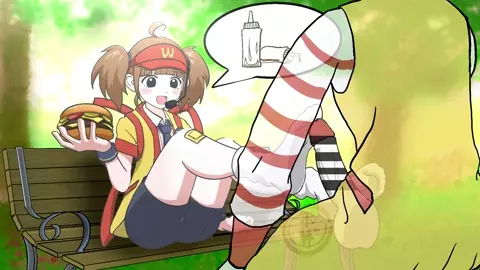 Girl from McDonald's give a nice footjob for the sauce of burger