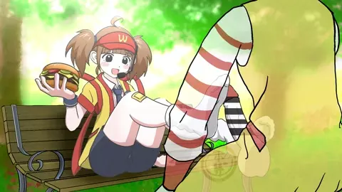 Girl from McDonald's give a nice footjob for the sauce of burger