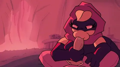 Green Shadow sucking her planter's dick!